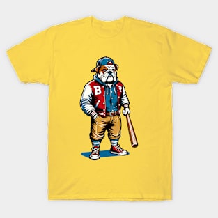 Bulldog carrying a baseball bat T-Shirt